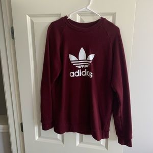 Maroon Adidas Crewneck